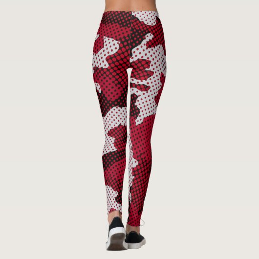 Alabama Crimson & White Bold Tide Camo Printed Leggings (Rückseite)