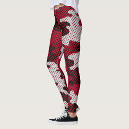 Alabama Crimson & White Bold Tide Camo Printed  Leggings