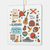 Alabama Custom Family Trip Christmas Keramikornament (Links)
