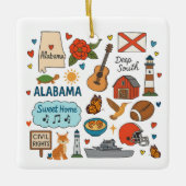 Alabama Custom Family Trip Christmas Keramikornament (Vorderseite)