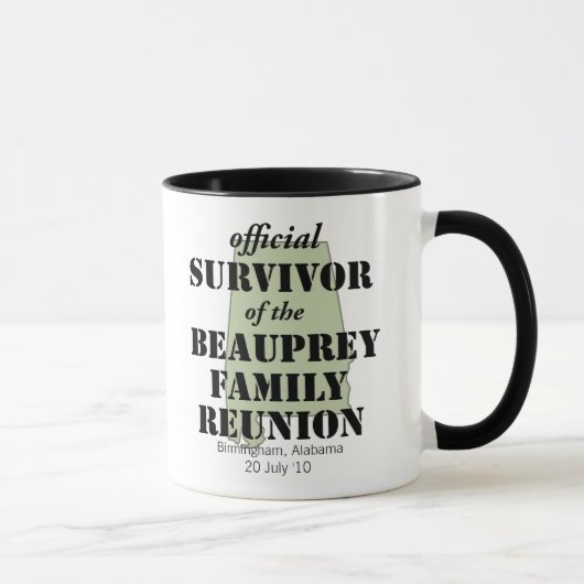 Alabama Custom Family Wiedersehen Survivor (grün) Tasse (Rechts)