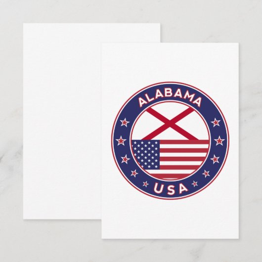 Alabama Dankeskarte (Vorne/Hinten)