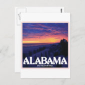 Alabama Dark Sunset Postkarte (Vorne/Hinten)