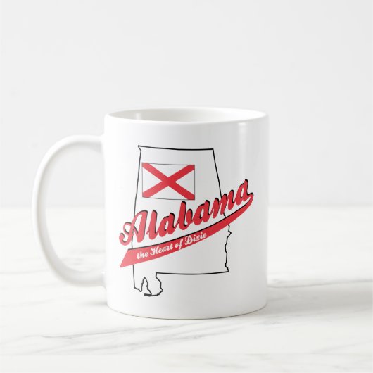 Alabama - Das Herz von Dixie Kaffeetasse (Links)