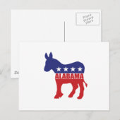 Alabama-Demokrat Donkey Postkarte (Vorne/Hinten)