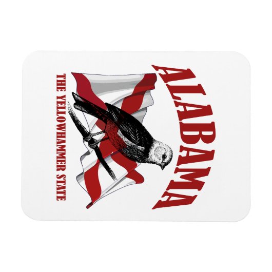 Alabama, der Yellowhammer-Staat Magnet (Horizontal)