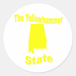 Alabama: Der Yellowhammer-Staat Runder Aufkleber