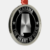 Alabama Emblem Silbernes Ornament (Rechts)