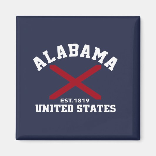 Alabama Est 1819 USA State Independence Day Magnet (Vorne)