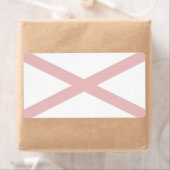 Alabama Faint Flag Shipping Label (Insitu)