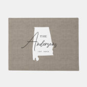 Alabama Family Monogram Staat Doormat Fußmatte (Vorderseite)