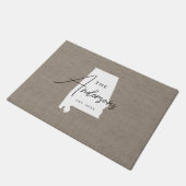 Alabama Family Monogram Staat Doormat Fußmatte (Schrägansicht)