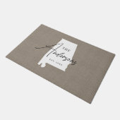 Alabama Family Monogram Staat Doormat Fußmatte (Schrägansicht)