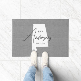 Alabama Family Monogram Staat Doormat Fußmatte