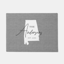 Alabama Family Monogram Staat Doormat Fußmatte