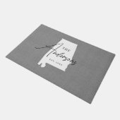 Alabama Family Monogram Staat Doormat Fußmatte (Schrägansicht)
