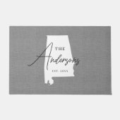 Alabama Family Monogram Staat Doormat Fußmatte (Vorderseite)