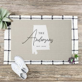 Alabama Family Monogram Staat Doormat Fußmatte