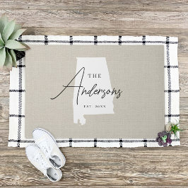 Alabama Family Monogram Staat Doormat Fußmatte