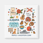 Alabama Family Trip Keepsake Personalized Magnet (Vorne)
