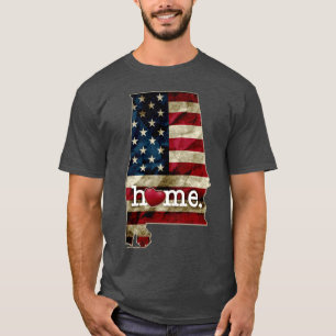 Alabama Fan Geschenk State Flagge Amerika USA Ich  T-Shirt