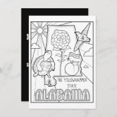 Alabama Farbkollage Einladung (Vorne/Hinten)