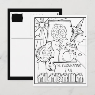 Alabama Farbkollage Postkarte