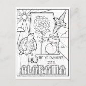 Alabama Farbkollage Postkarte (Vorderseite)
