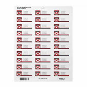 Alabama-Flag - benutzerdefinierte Rücksendeadresse (Vorne)