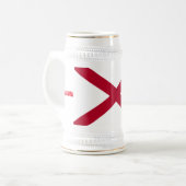 ALABAMA FLAG BIERGLAS (Vorderseite Links)