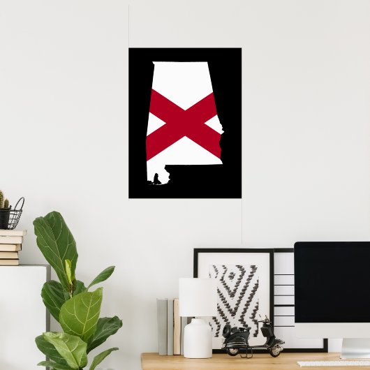 Alabama Flag Colors Poster (Heimbüro)