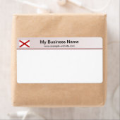Alabama Flag Header Shipping Label (Insitu)