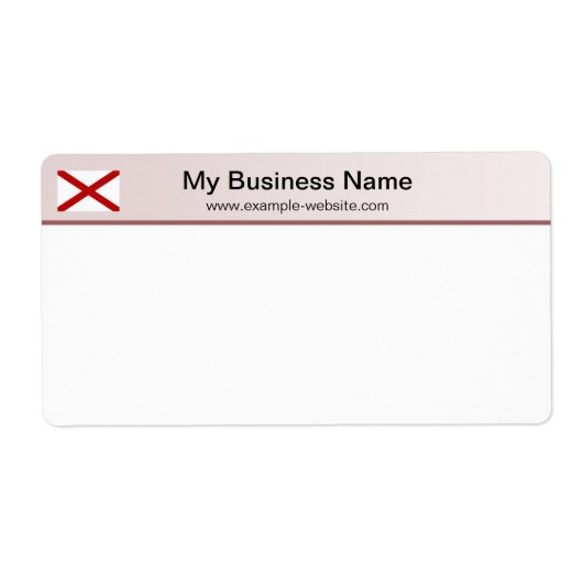 Alabama Flag Header Shipping Label (Vorne)