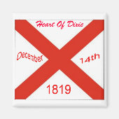 Alabama Flag Magnet (Vorne)