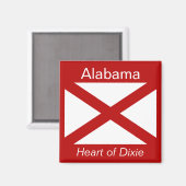 Alabama Flag Magnet (Vorderseite/Rückseite)