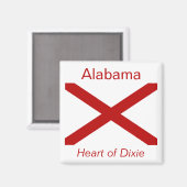 Alabama Flag Magnet (Vorderseite/Rückseite)