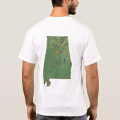 Alabama Flag Map City T - Shirt (Rückseite)