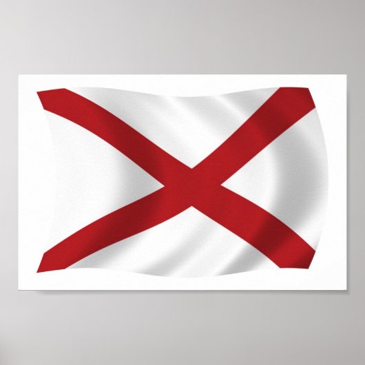 Alabama Flag Poster Print (Vorne)