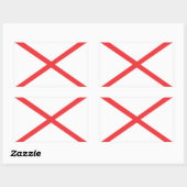 Alabama Flag Rechteckiger Aufkleber (Blatt)