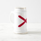 Alabama-Flagge Bierglas (Vorderseite Links)