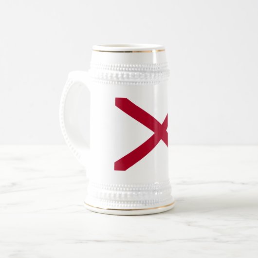 Alabama-Flagge Bierglas (Vorderseite Links)