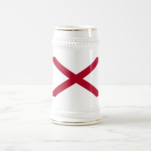 Alabama-Flagge Bierglas (Mittel)