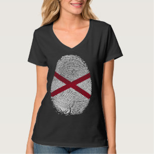 Alabama-Flagge Fingerabdruck Es ist in meiner DNA T-Shirt