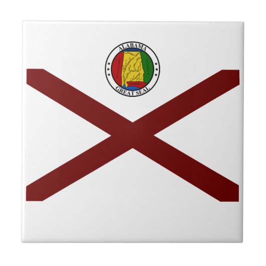 Alabama-Flagge Fliese (Vorderseite)