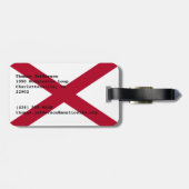 Alabama-Flagge Gepäckanhänger (Rückseite horizontal)