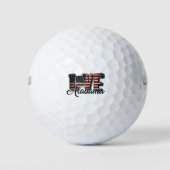 Alabama-Flagge Golfball (Vorderseite)