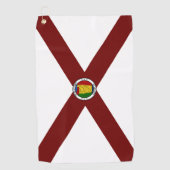 Alabama-Flagge Golfhandtuch (Vorderseite)