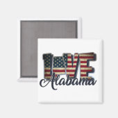 Alabama-Flagge Magnet (Vorderseite/Rückseite)