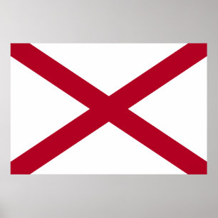 Alabama-Flagge Poster