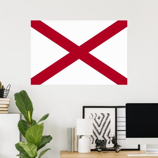 Alabama-Flagge Poster (Heimbüro)